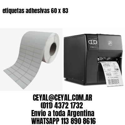 etiquetas adhesivas 60 x 83