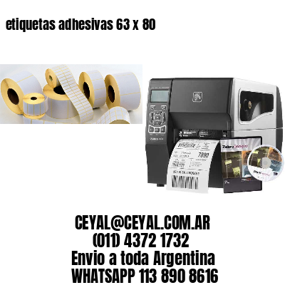 etiquetas adhesivas 63 x 80