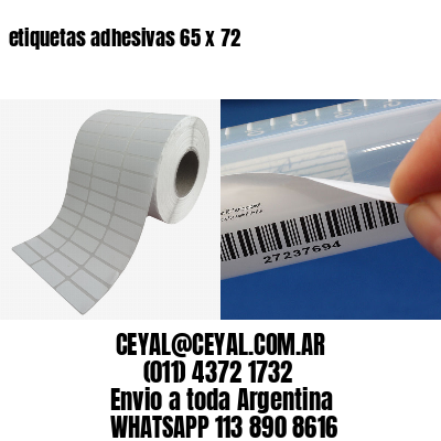 etiquetas adhesivas 65 x 72