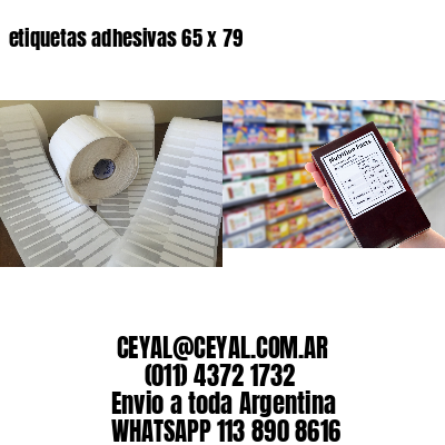 etiquetas adhesivas 65 x 79