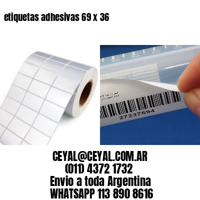 etiquetas adhesivas 69 x 36