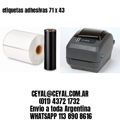 etiquetas adhesivas 71 x 43