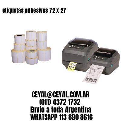 etiquetas adhesivas 72 x 27