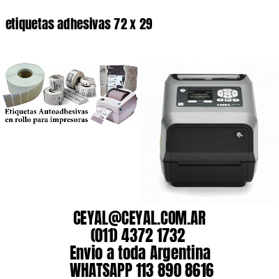 etiquetas adhesivas 72 x 29