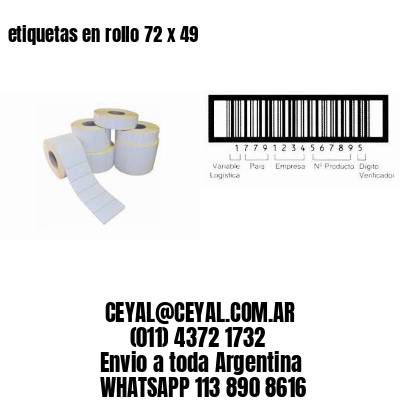 etiquetas en rollo 72 x 49