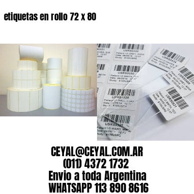 etiquetas en rollo 72 x 80