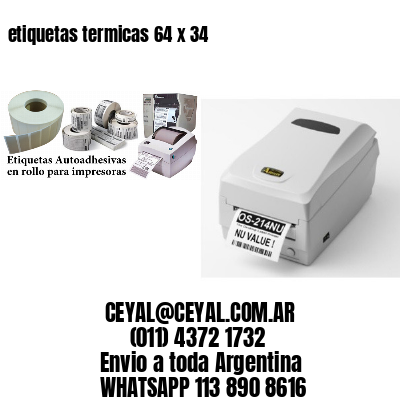 etiquetas termicas 64 x 34