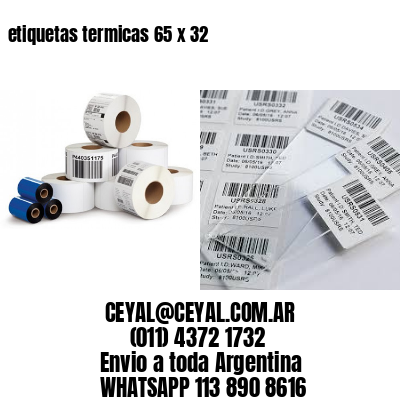 etiquetas termicas 65 x 32