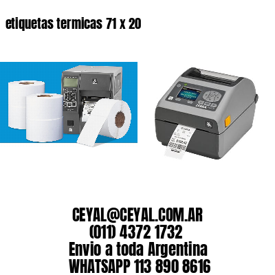 etiquetas termicas 71 x 20