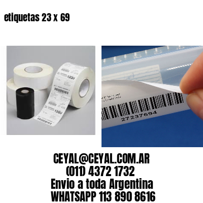 etiquetas 23 x 69