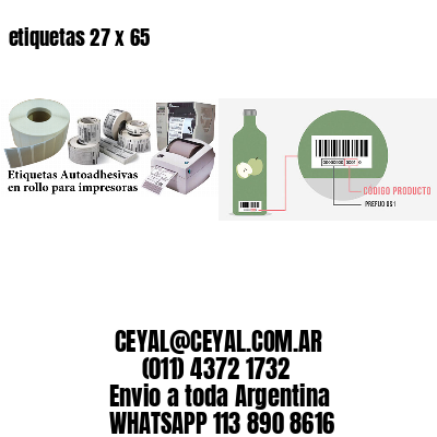 etiquetas 27 x 65