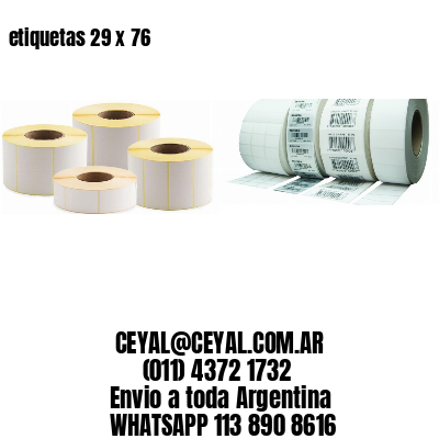 etiquetas 29 x 76
