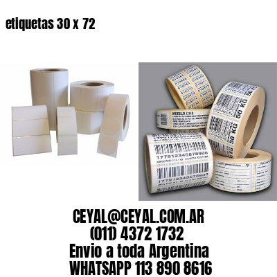 etiquetas 30 x 72
