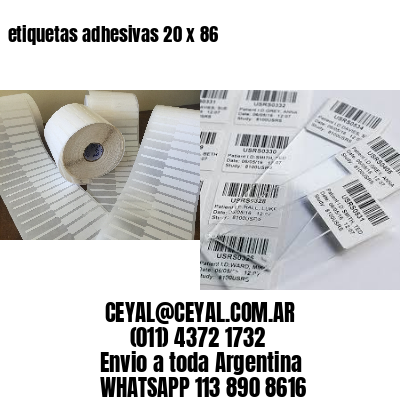 etiquetas adhesivas 20 x 86