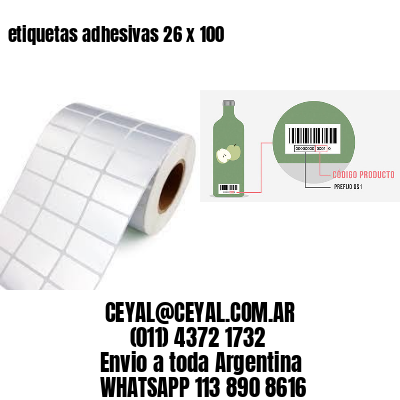 etiquetas adhesivas 26 x 100