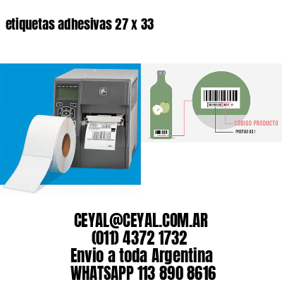 etiquetas adhesivas 27 x 33