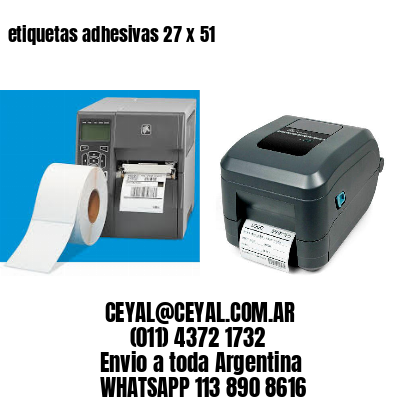 etiquetas adhesivas 27 x 51