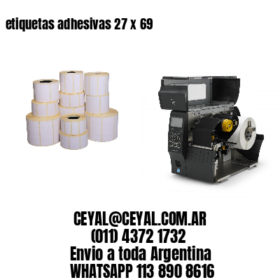 etiquetas adhesivas 27 x 69