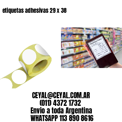 etiquetas adhesivas 29 x 38