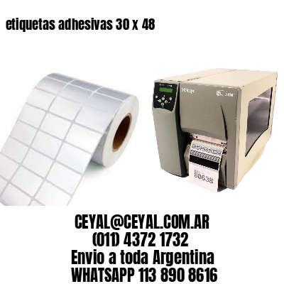etiquetas adhesivas 30 x 48