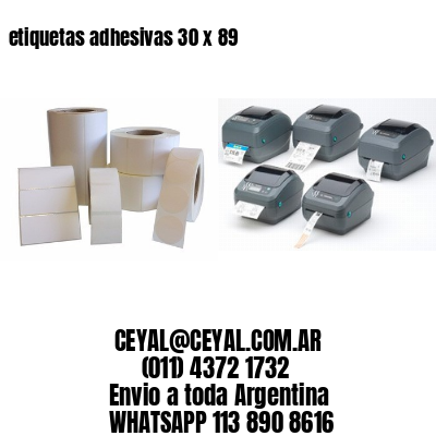 etiquetas adhesivas 30 x 89
