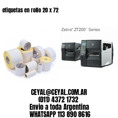 etiquetas en rollo 20 x 72