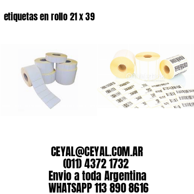 etiquetas en rollo 21 x 39