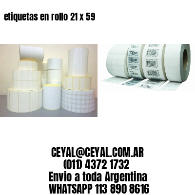 etiquetas en rollo 21 x 59