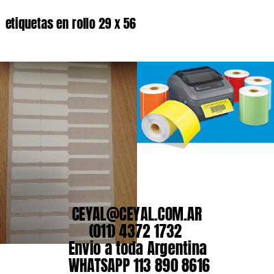 etiquetas en rollo 29 x 56