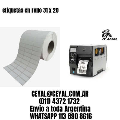 etiquetas en rollo 31 x 20