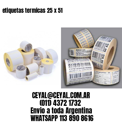 etiquetas termicas 25 x 51