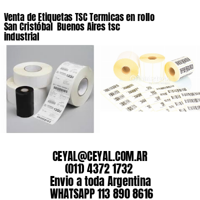 Venta de Etiquetas TSC Termicas en rollo San Cristóbal  Buenos Aires tsc industrial