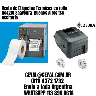 Venta de Etiquetas Termicas en rollo gc420t Saavedra  Buenos Aires tsc escitorio