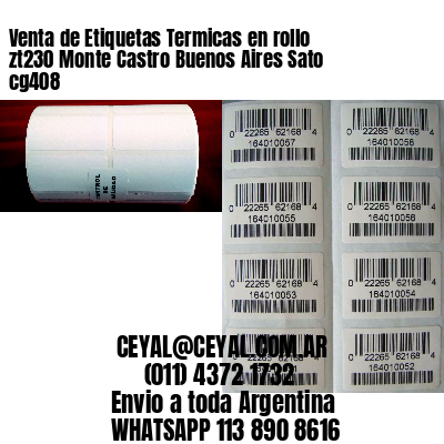 Venta de Etiquetas Termicas en rollo zt230 Monte Castro Buenos Aires Sato cg408