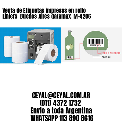 Venta de Etiquetas impresas en rollo Liniers  Buenos Aires datamax  M-4206