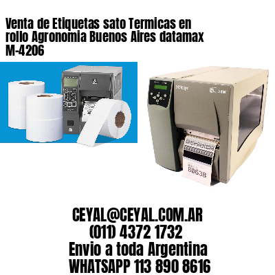 Venta de Etiquetas sato Termicas en rollo Agronomia Buenos Aires datamax  M-4206