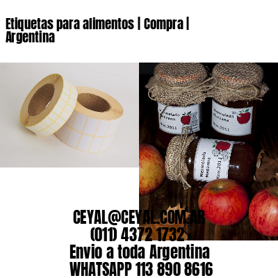 Etiquetas para alimentos | Compra | Argentina
