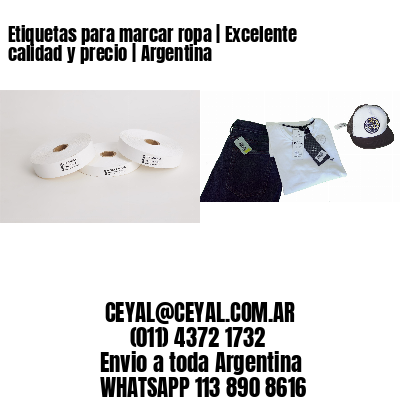 Etiquetas para marcar ropa | Excelente calidad y precio | Argentina