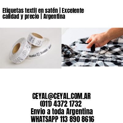 Etiquetas textil en satén | Excelente calidad y precio | Argentina