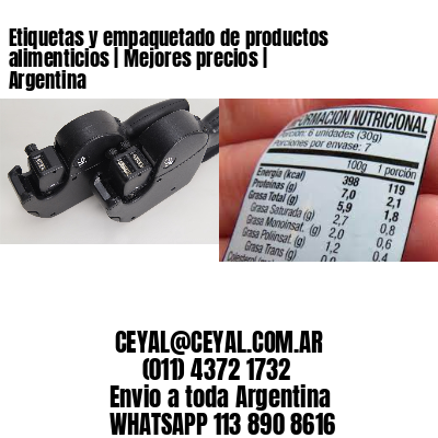 Etiquetas y empaquetado de productos alimenticios | Mejores precios | Argentina