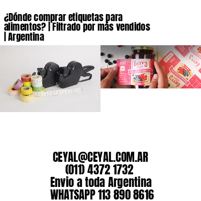 ¿Dónde comprar etiquetas para alimentos? | Filtrado por más vendidos | Argentina