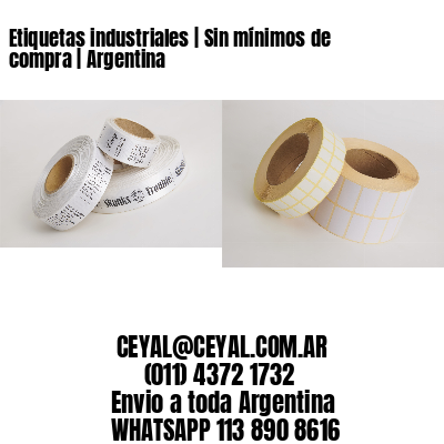 Etiquetas industriales | Sin mínimos de compra | Argentina