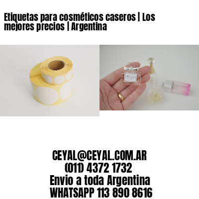 Etiquetas para cosméticos caseros | Los mejores precios | Argentina