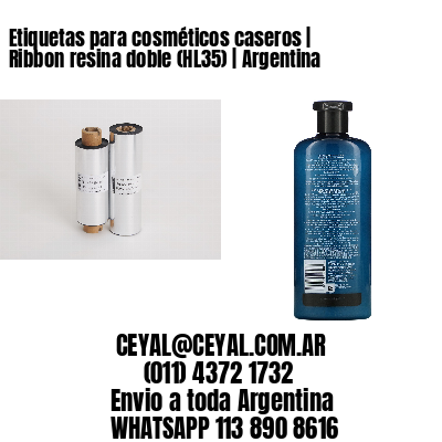 Etiquetas para cosméticos caseros | Ribbon resina doble (HL35) | Argentina