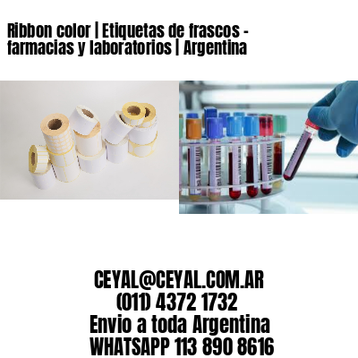 Ribbon color | Etiquetas de frascos - farmacias y laboratorios | Argentina