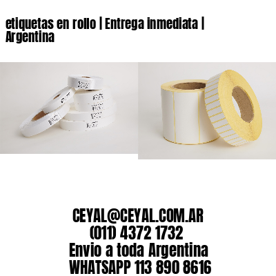 etiquetas en rollo | Entrega inmediata | Argentina