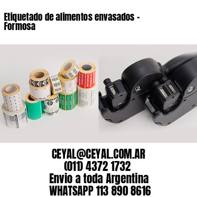 Etiquetado de alimentos envasados – Formosa