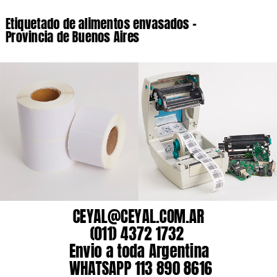 Etiquetado de alimentos envasados – Provincia de Buenos Aires