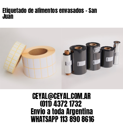 Etiquetado de alimentos envasados – San Juan