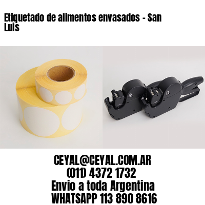 Etiquetado de alimentos envasados – San Luis